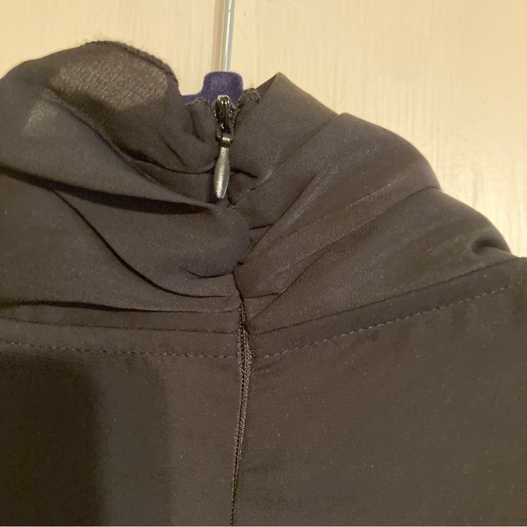 Fuzzy flounce sleeve tie neck blouse - Picture 5 of 8